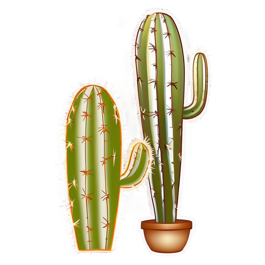 Vintage Cactus Sketch Png 06282024