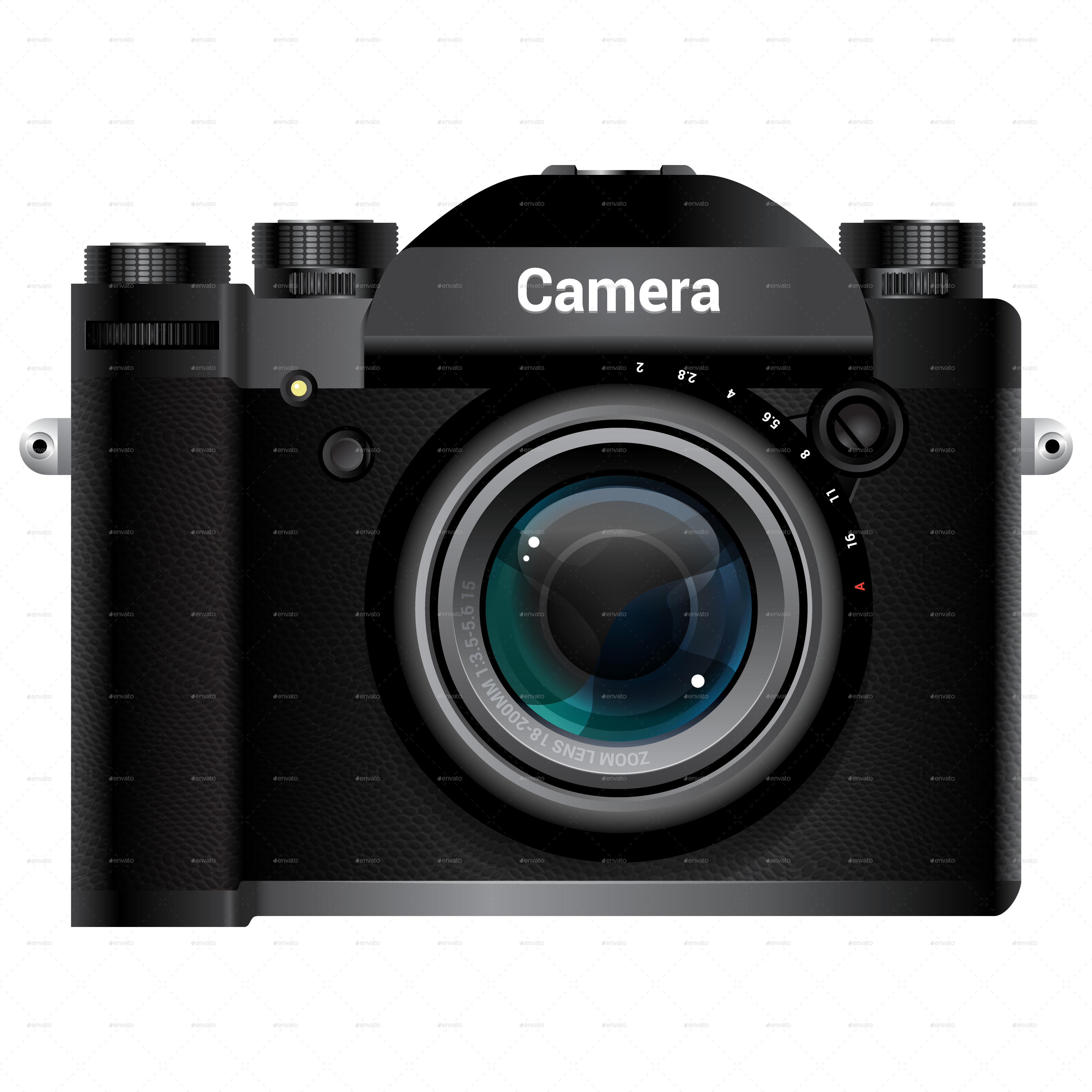 Vintage Camera Front View PNG with transparent background