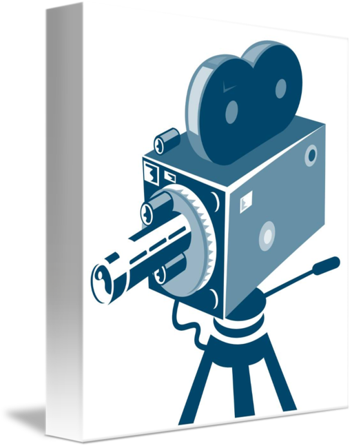 Vintage Video Movie Camera Retro Shower Curtain - Cartoon Vintage Video Camera, HD Png Download PNG with transparent background