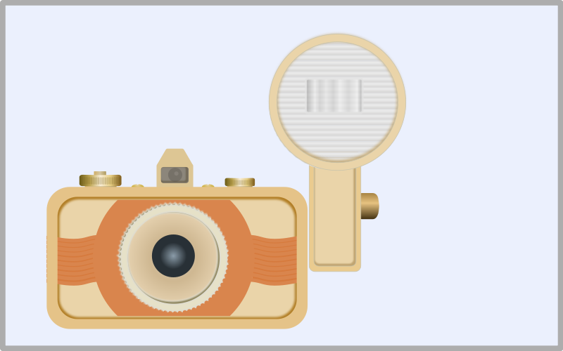 Vintage Cameraand Magnifying Glass Illustration