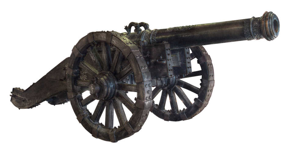 Vintage_ Cannon_ Isolated_ Background PNG with transparent background