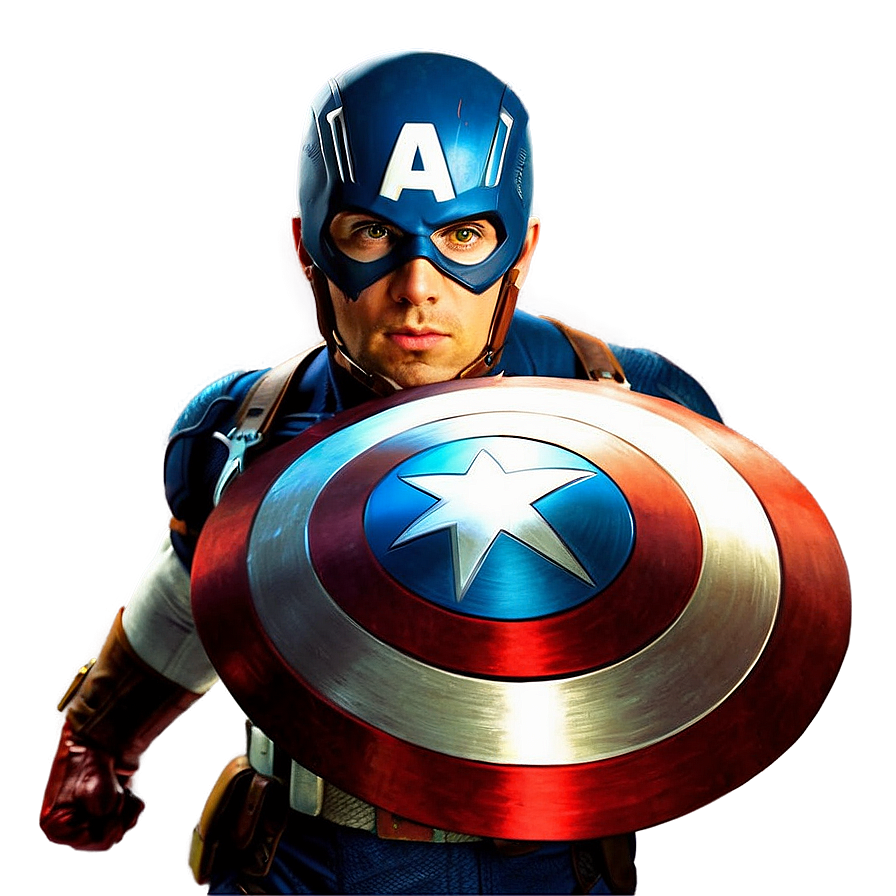 Vintage Captain America Poster PNG 31 PNG with transparent background