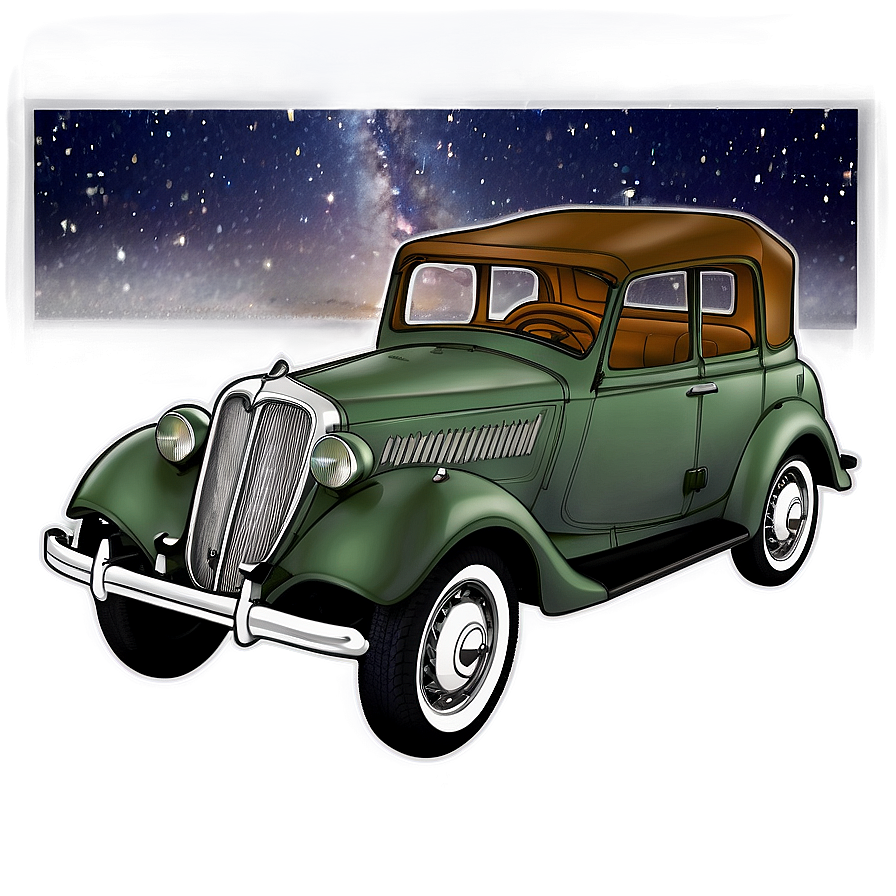 Vintage Car Under The Stars Png 06252024