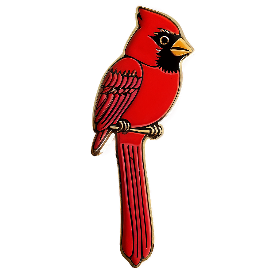 Vintage Cardinal Brooch Png Sqa