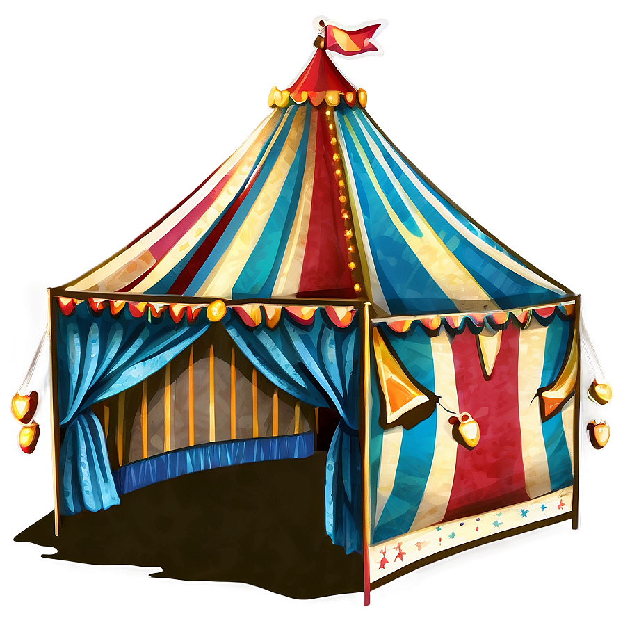 Vintage Carnival Tent Graphic Png 06282024