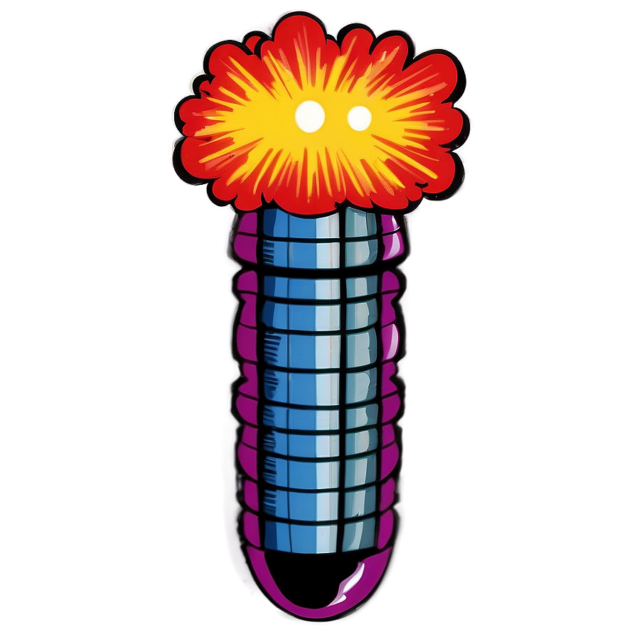 Vintage Cartoon Bomb Explosion Png Bhc56