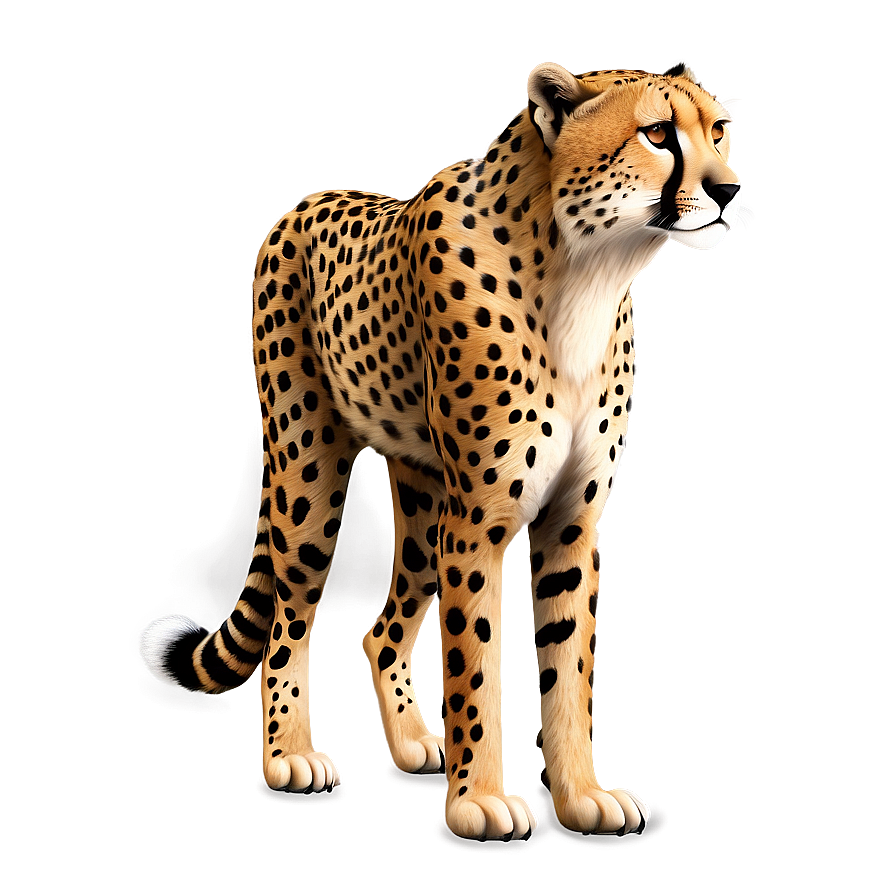 Vintage Cheetah Illustration Png Nrj98