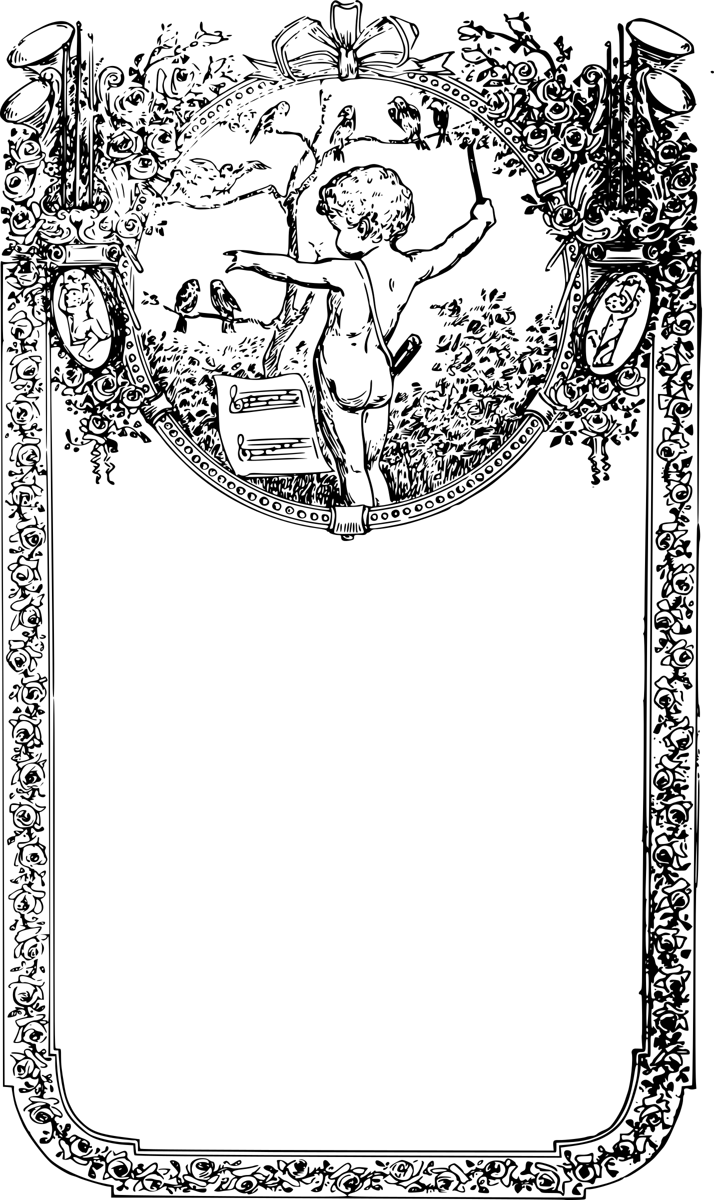 Vintage Child Frame Design PNG image with a transparent background, free high-resolution download