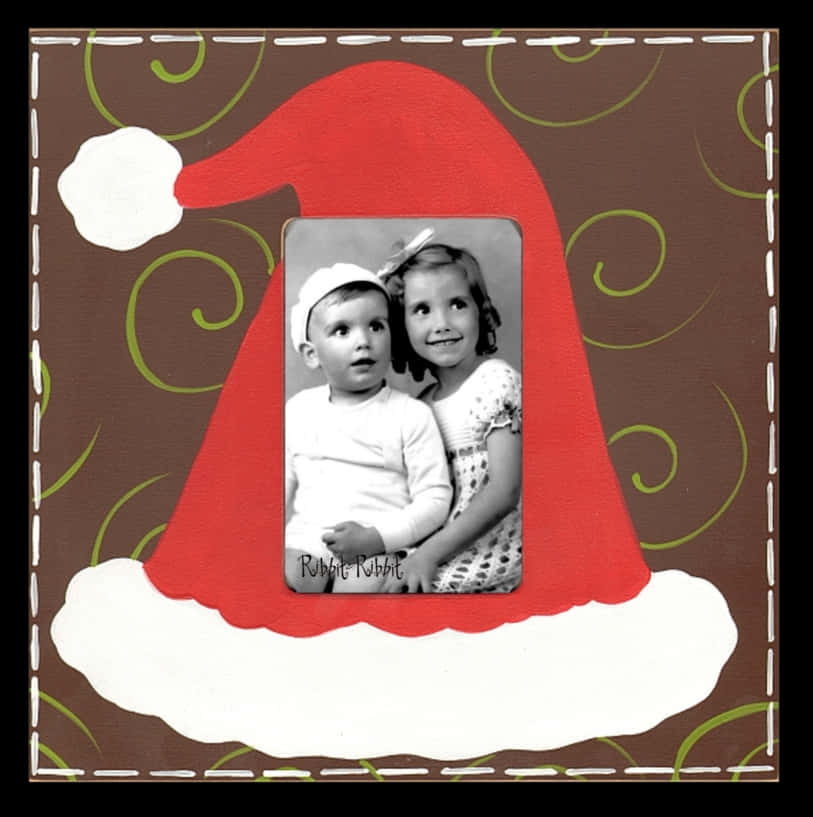 Vintage_ Children_ Santa_ Hat_ Frame