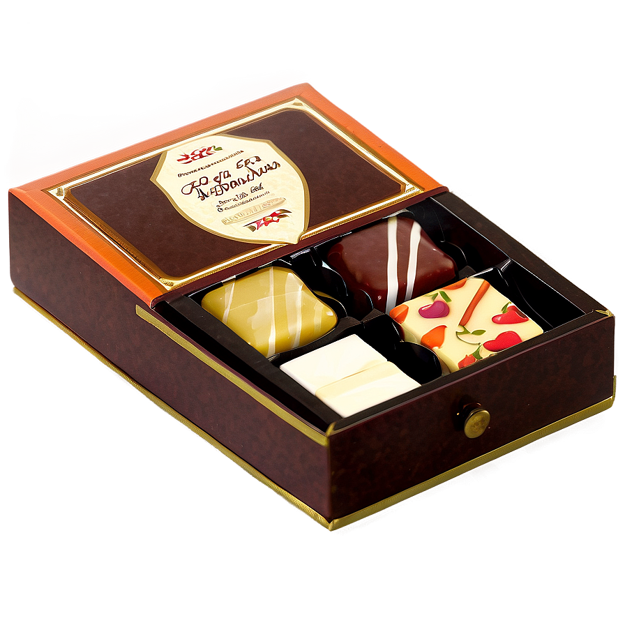 Vintage Chocolate Box Design Png 06212024