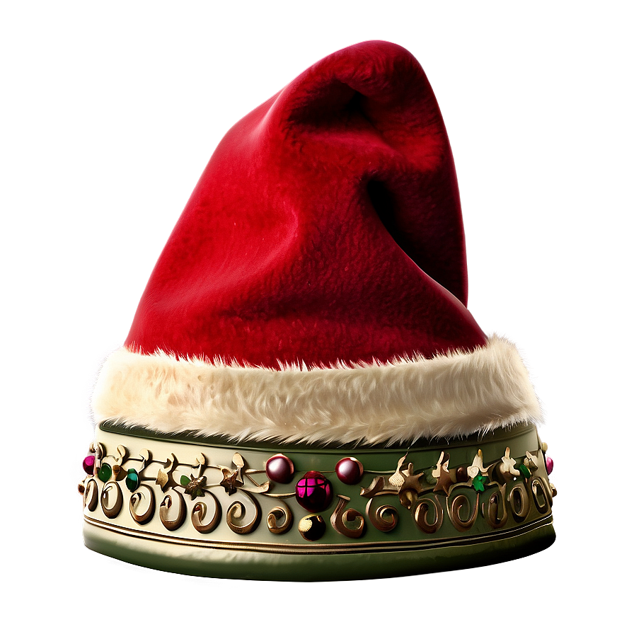 Vintage Christmas Hat PNG 80 PNG image with a transparent background, free high-resolution download