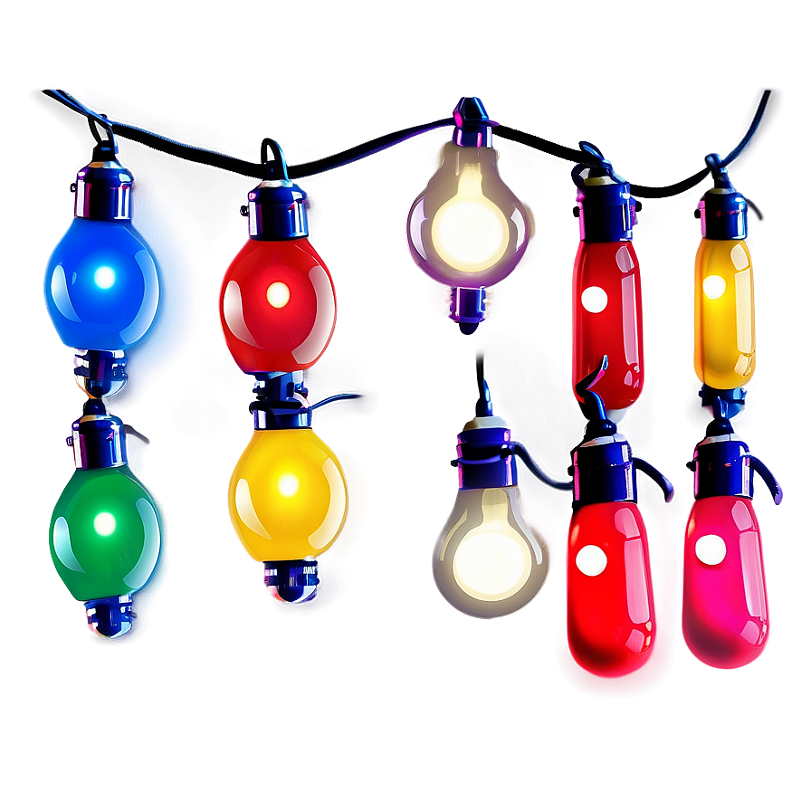 Vintage Christmas Lights PNG 05032024 PNG with transparent background
