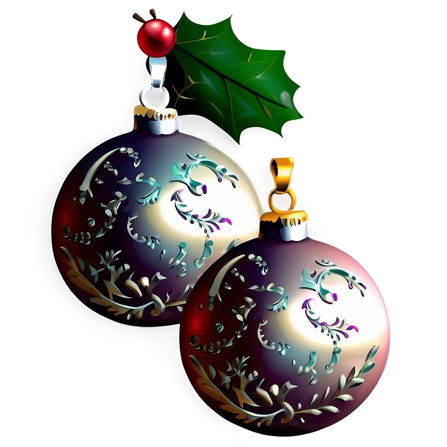 Vintage Christmas Ornaments PNG 85 PNG with transparent background