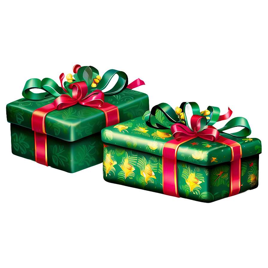 Vintage Christmas Presents Png 06252024