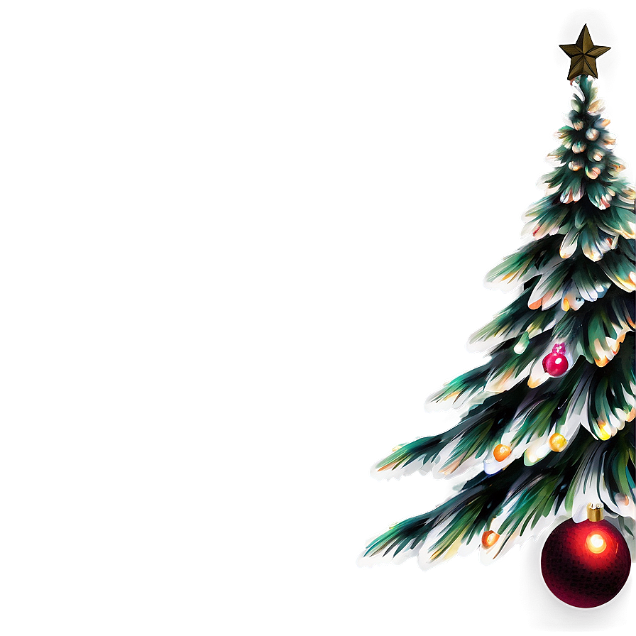 Vintage Christmas Tree Png 04292024