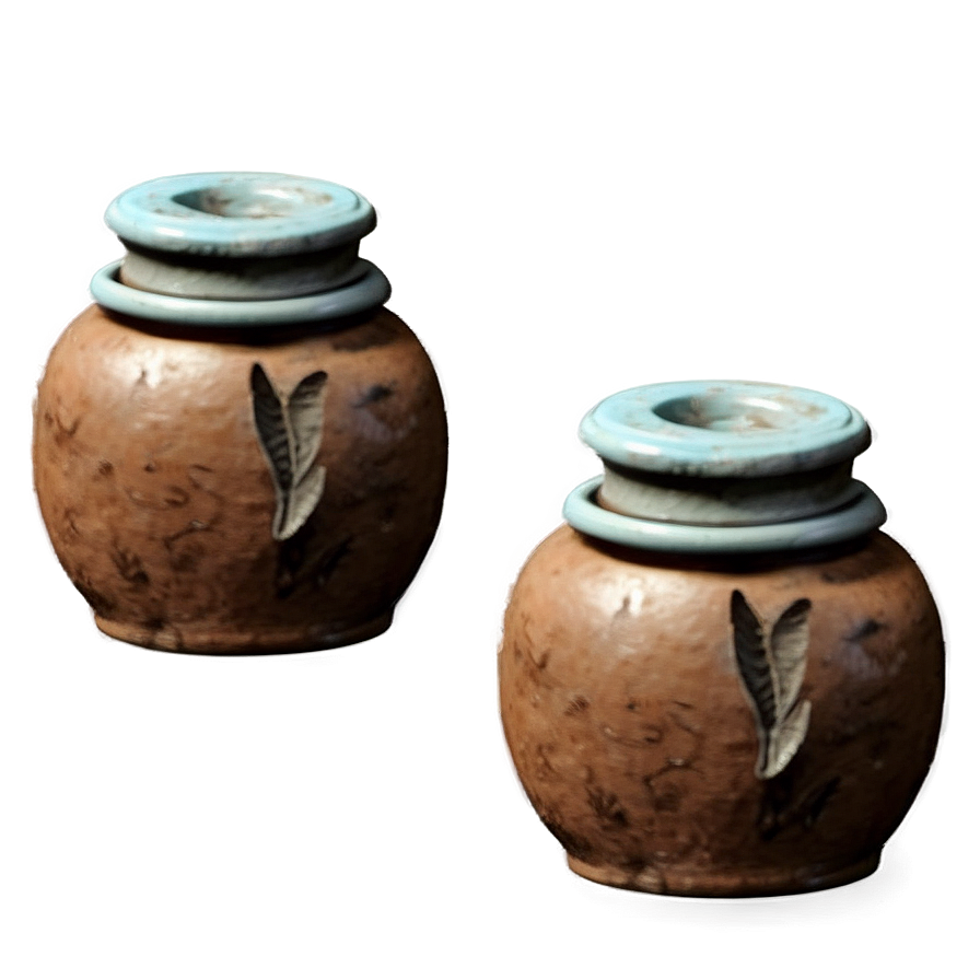 Vintage Clay Ink Pots Png Bmc