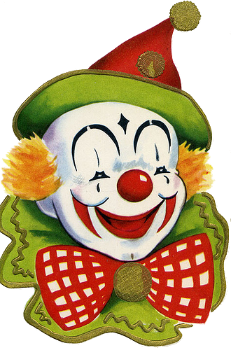 Cute Circus Clown Face - Circus Clown Face PNG with transparent background