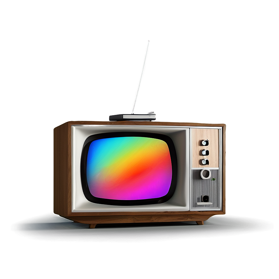 Vintage Color Television Png 05252024