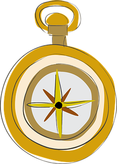 Vintage Compass Illustration PNG with transparent background