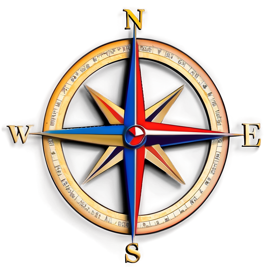 Vintage Compass Rose Design Png Kvw65