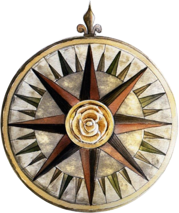 Vintage Compass Rose Illustration