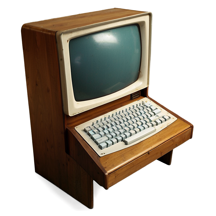 Vintage Computer Desk Png 06262024