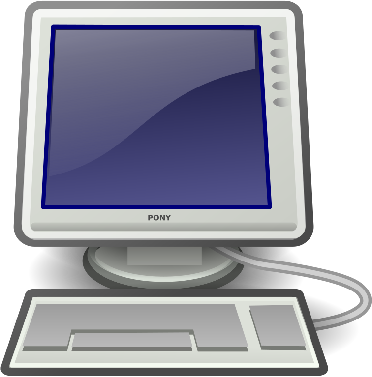 Vintage Computer Monitor Clipart