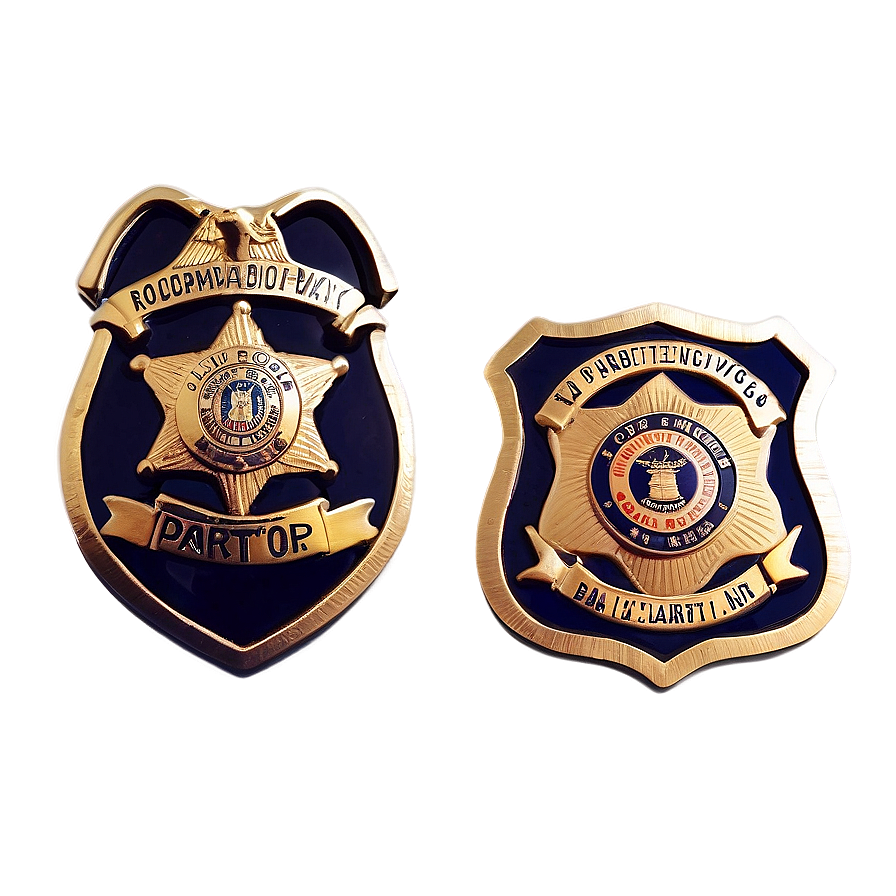 Vintage Cop Badge Art Png 93