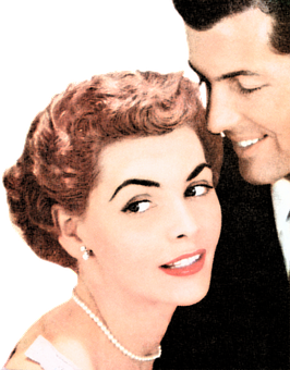 Vintage Couple Admiration PNG with transparent background