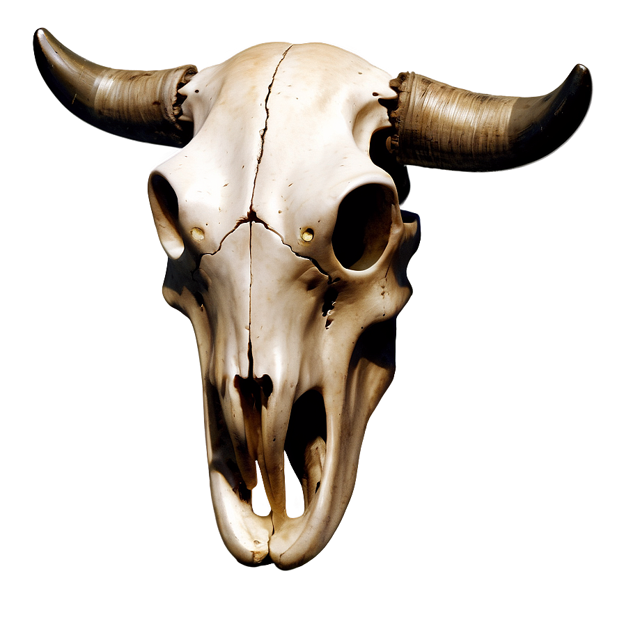 Vintage Cow Skull Drawing Png Qef52