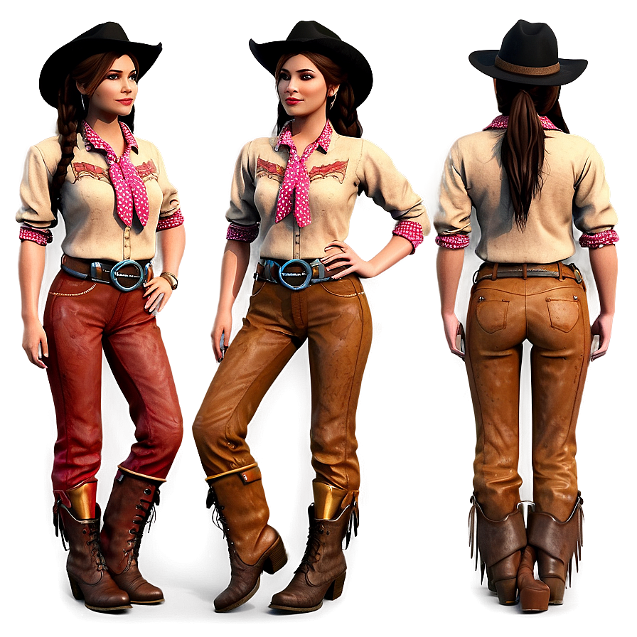 Vintage Cowgirl Outfit Png 81