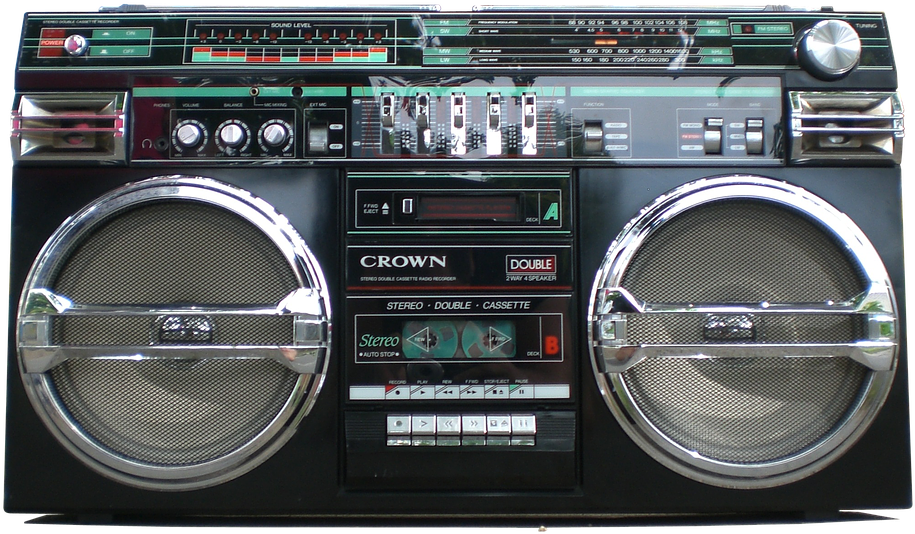 Boombox, Ghetto-blaster, Stereo, Retro, Radio, Speaker - Boombox Png, Transparent Png PNG with transparent background