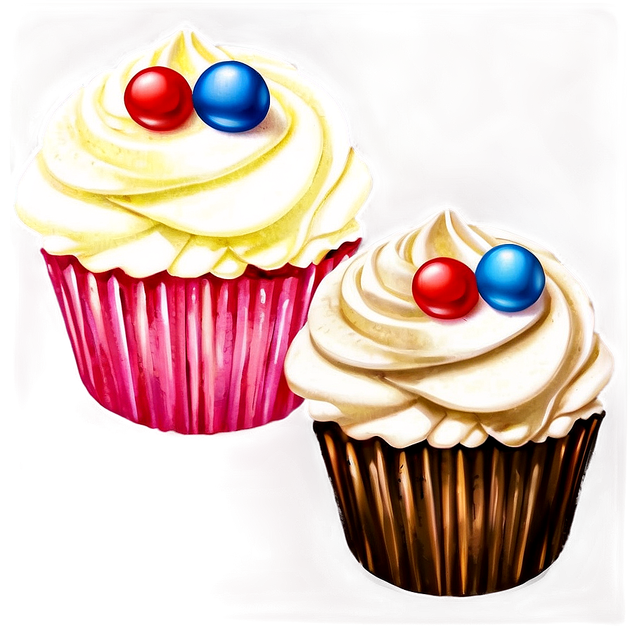 Vintage Cupcake Png Tem