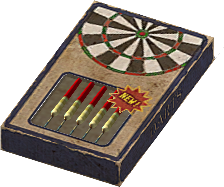 Vintage Dartboard Set3 D Model