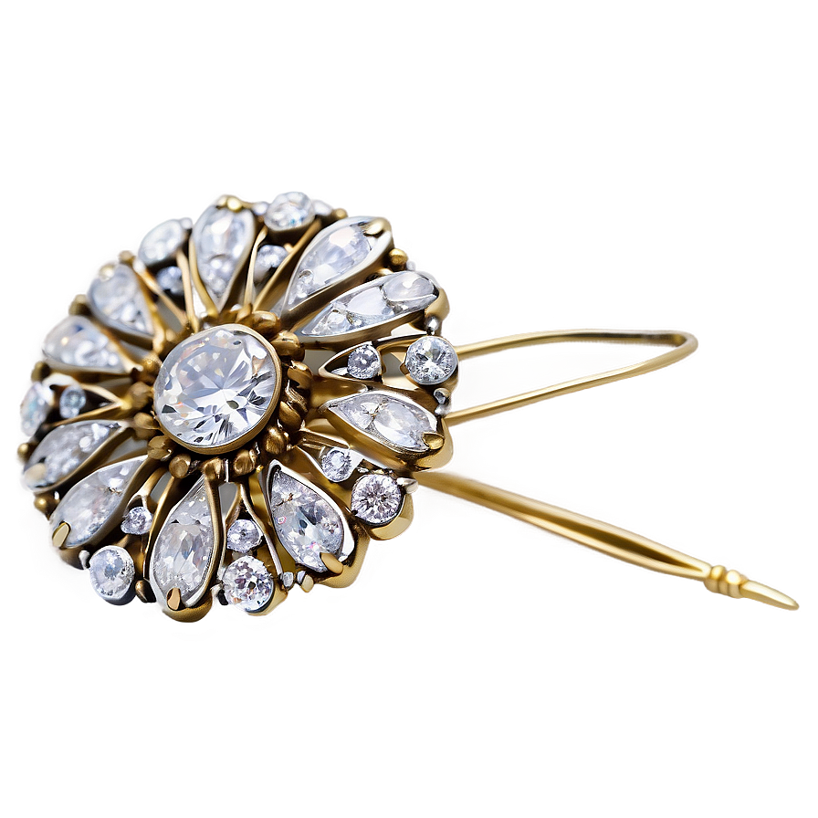 Vintage Diamond Brooch Png 05032024