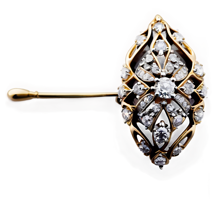 Vintage Diamond Brooch Png Wsc