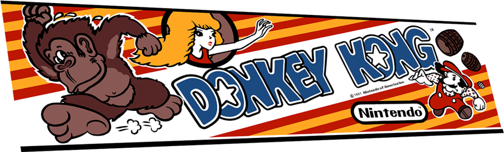 Donkey Kong Marquee - Donkey Kong Arcade Decal, HD Png Download PNG image with a transparent background, free high-resolution download