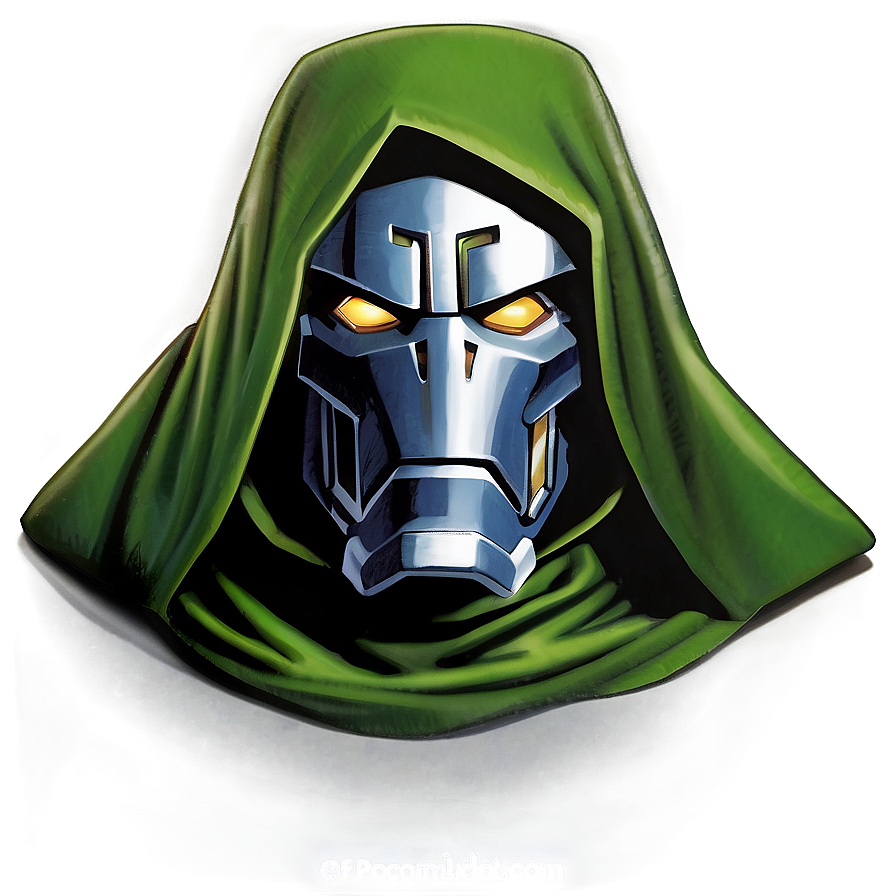 Vintage Dr Doom Comic Art Png Rsg