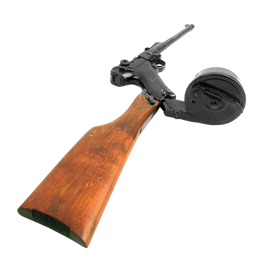 Vintage Drum Magazine Rifle.png PNG with transparent background