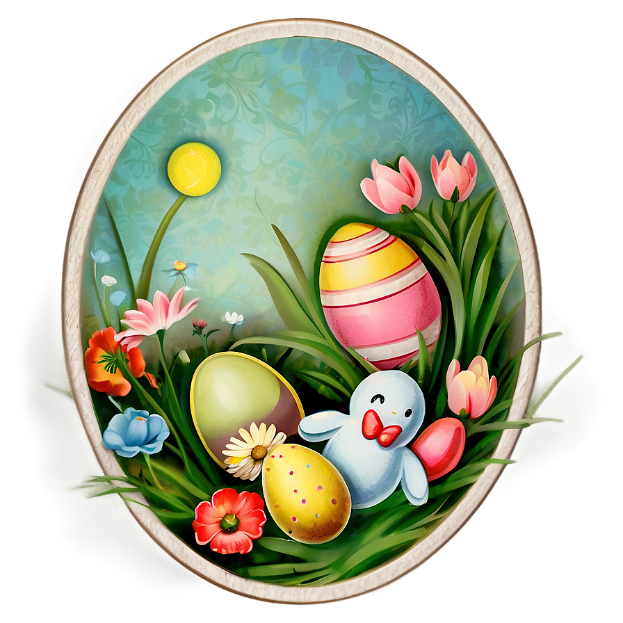 Vintage Easter Card Png Kgy