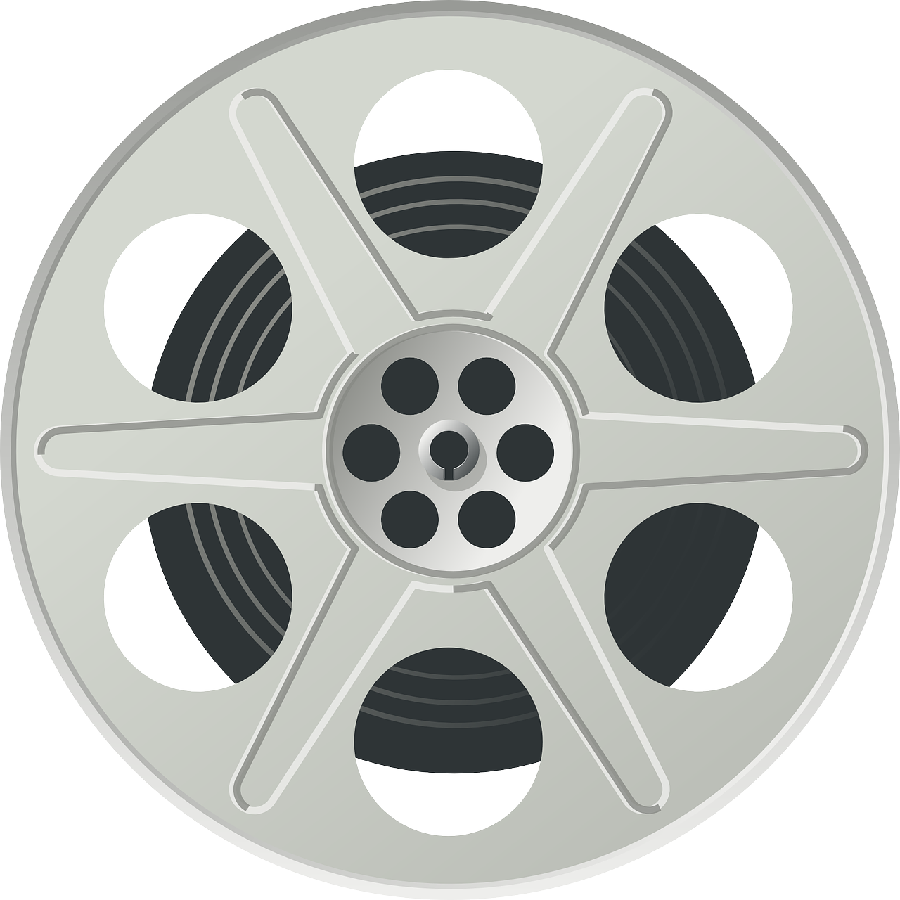 Vintage Film Reel Icon PNG with transparent background