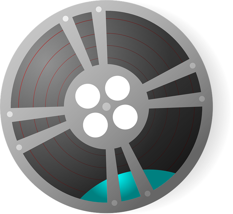 Vintage Film Reel Illustration PNG with transparent background