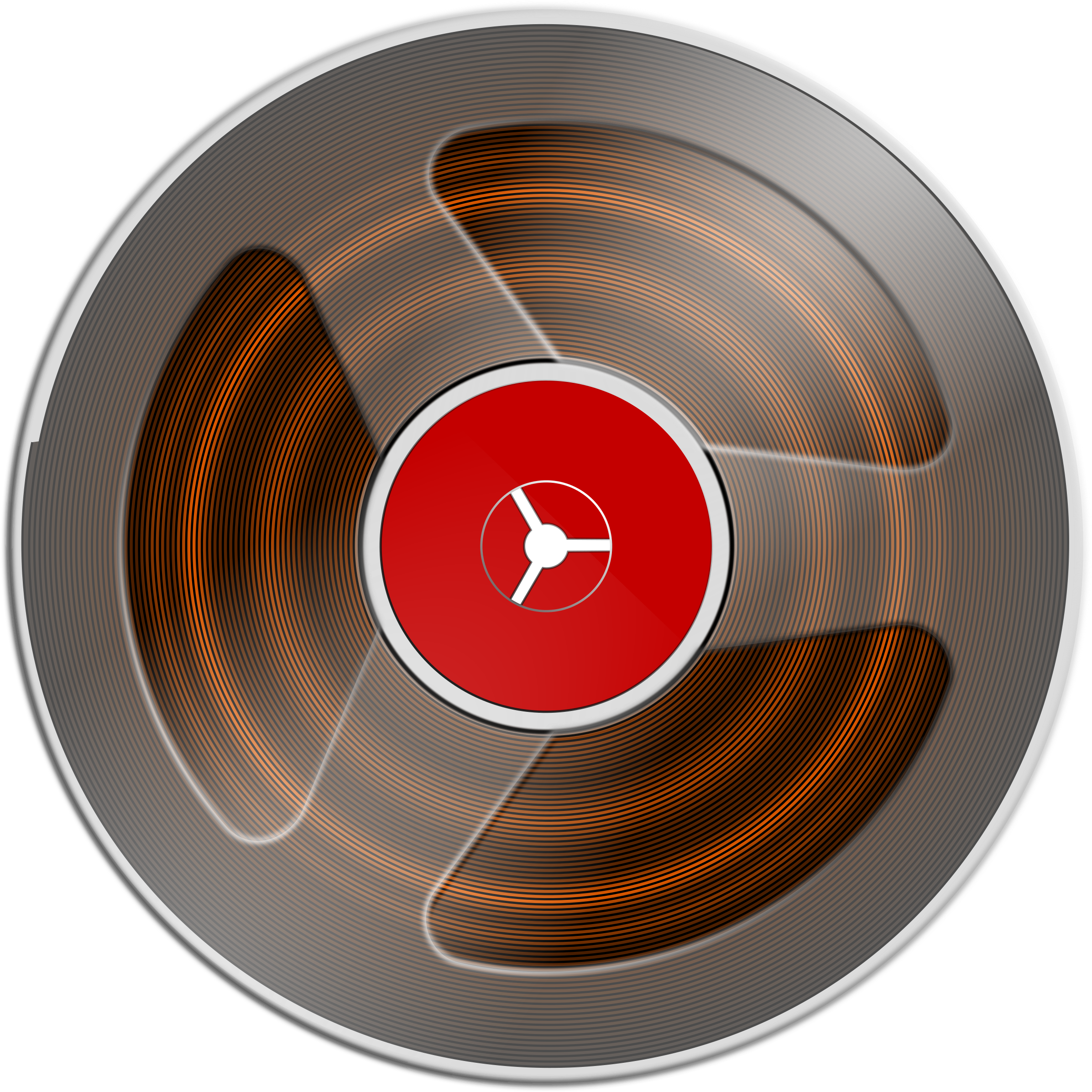 Vintage Film Reel Top View PNG with transparent background