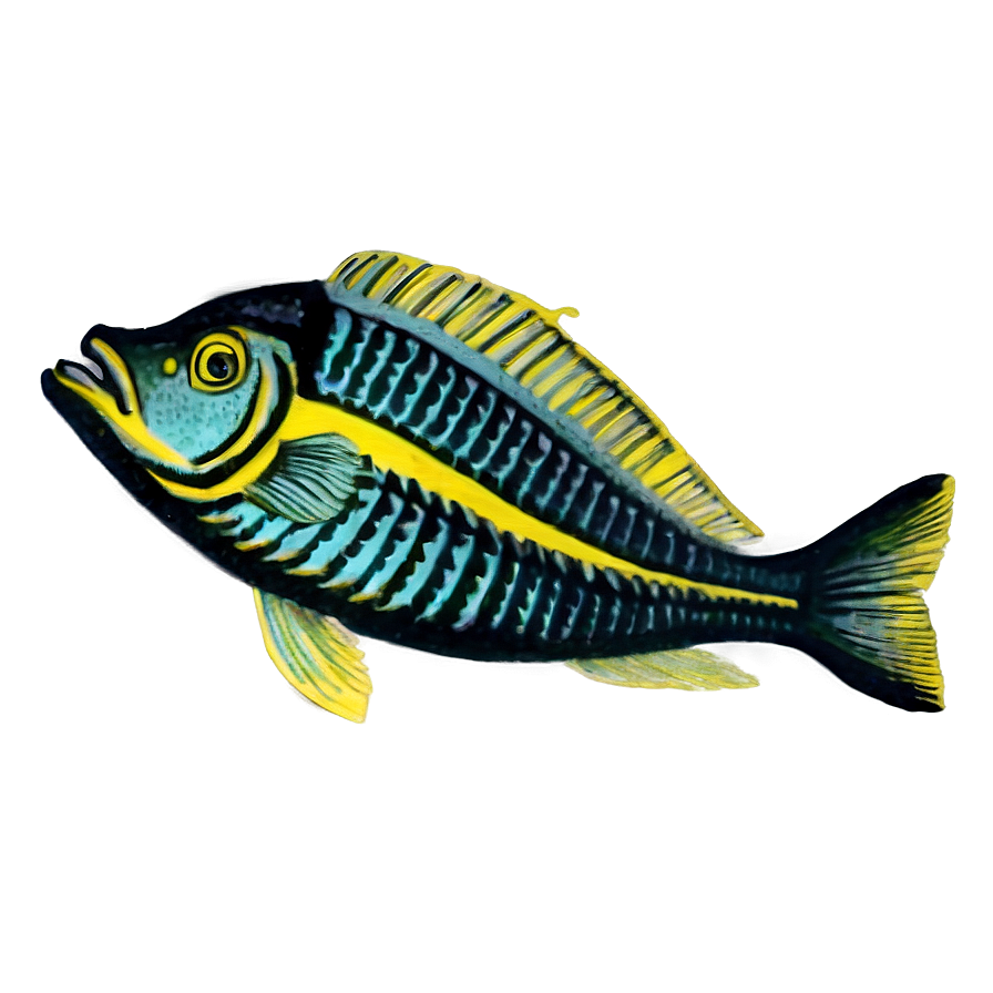 Vintage Fish Drawing Png God59