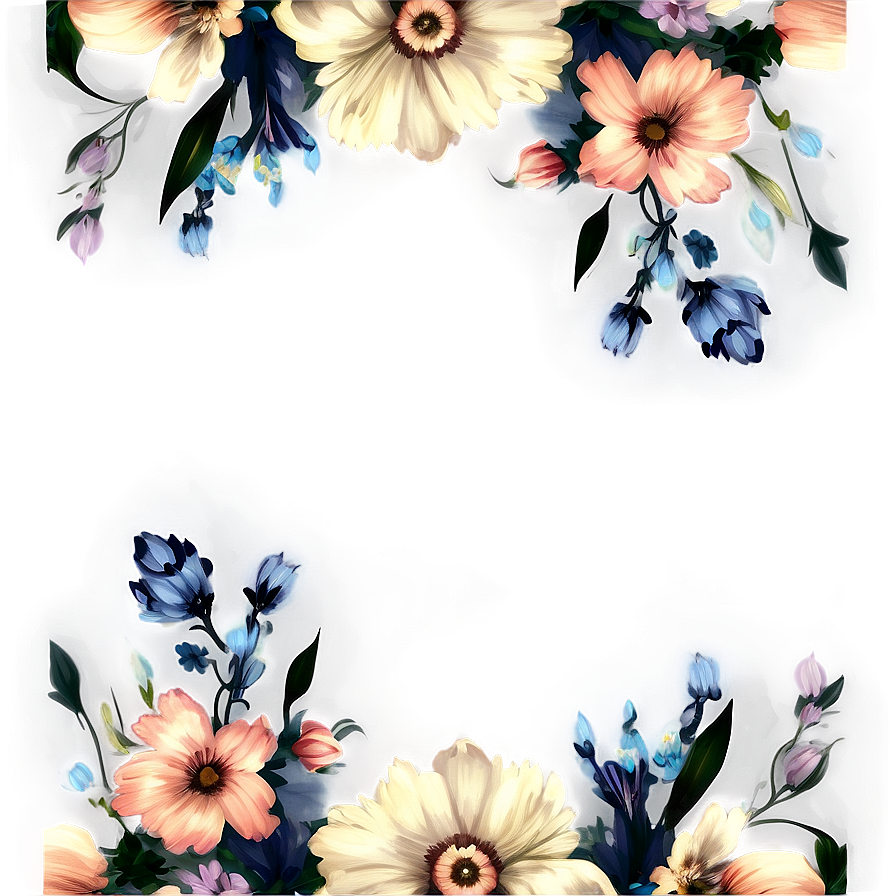 Vintage Floral Design Png Qch