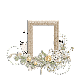 Vintage Floral Frame Decoration