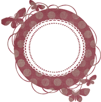 Vintage Floral Frame Design PNG with transparent background
