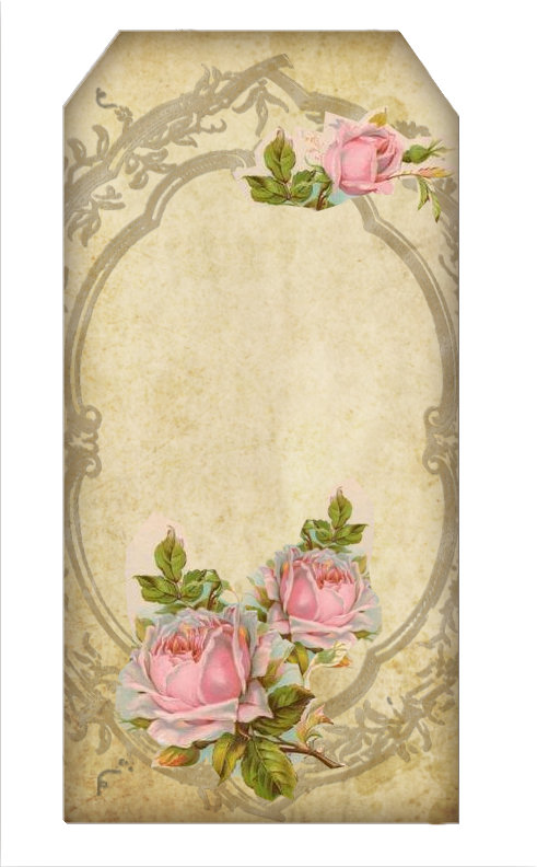 Vintage Floral Frame Template