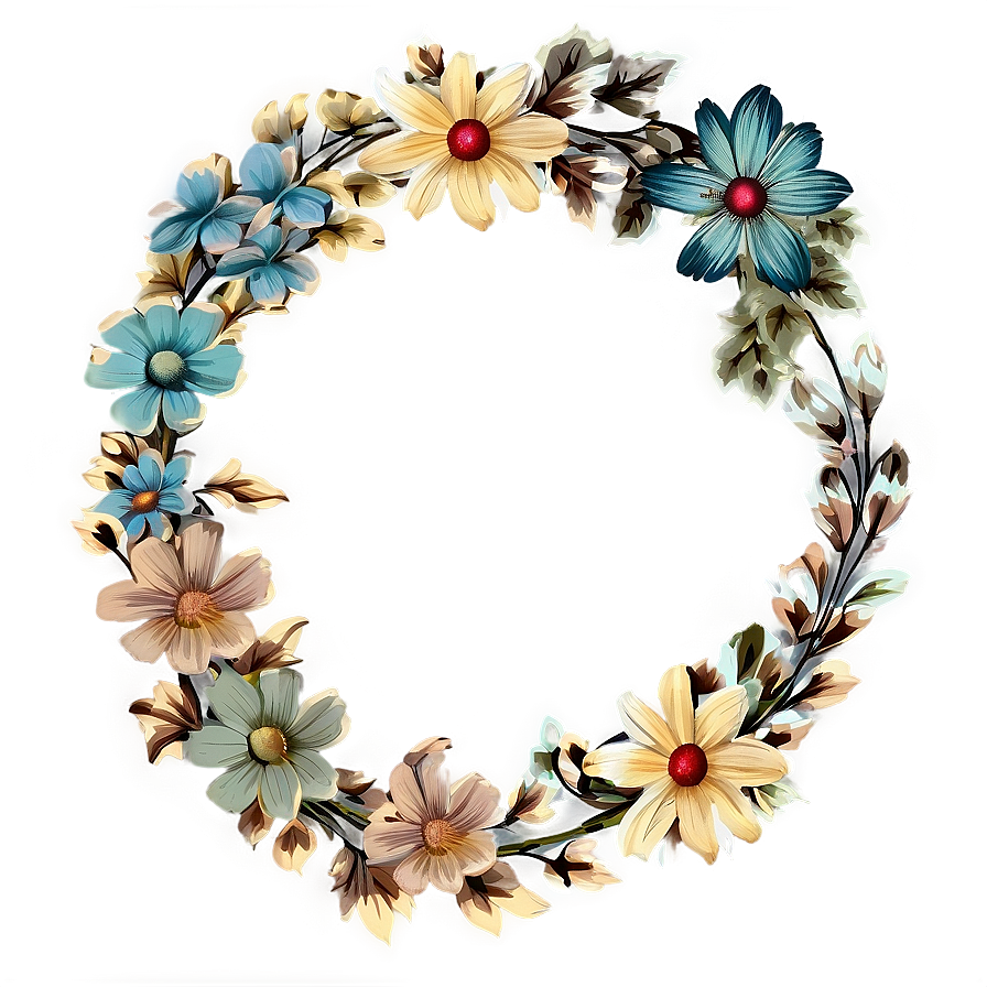 Vintage Floral Graphic PNG nue PNG with transparent background
