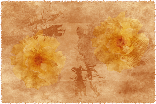 Vintage Floral Parchment Background PNG with transparent background